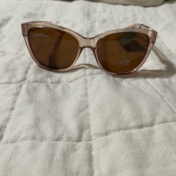 Oscar de la renta brown clear sunglasses